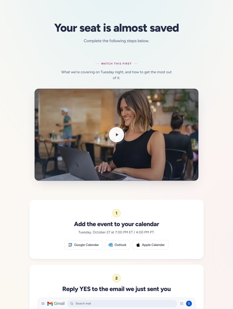 Thank-you page preview